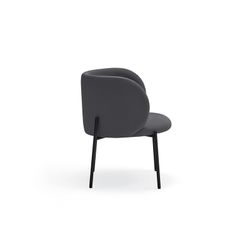 Dark grey fabric and metal armchair, 65 x 60 x 74 cm | Mogi