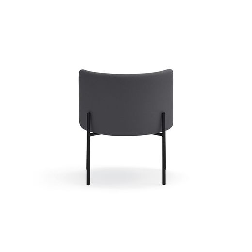 Dark grey fabric and metal armchair, 65 x 60 x 74 cm | Mogi