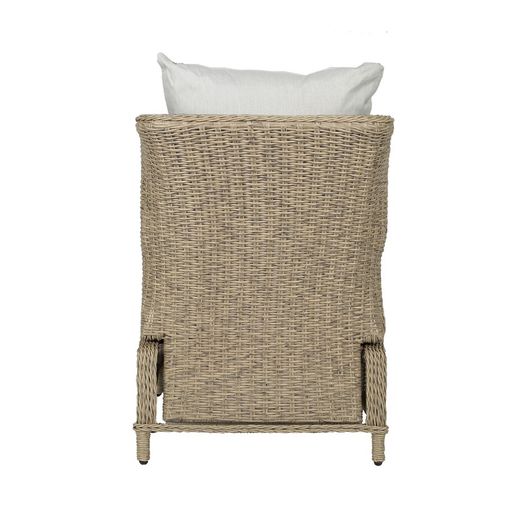 Relaxsessel aus Aluminium und synthetischem Rattan in Natur, 68 x 87 x 111 cm | Oregon