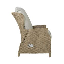 Relaxsessel aus Aluminium und synthetischem Rattan in Natur, 68 x 87 x 111 cm | Oregon