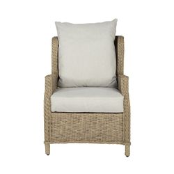 Relaxsessel aus Aluminium und synthetischem Rattan in Natur, 68 x 87 x 111 cm | Oregon
