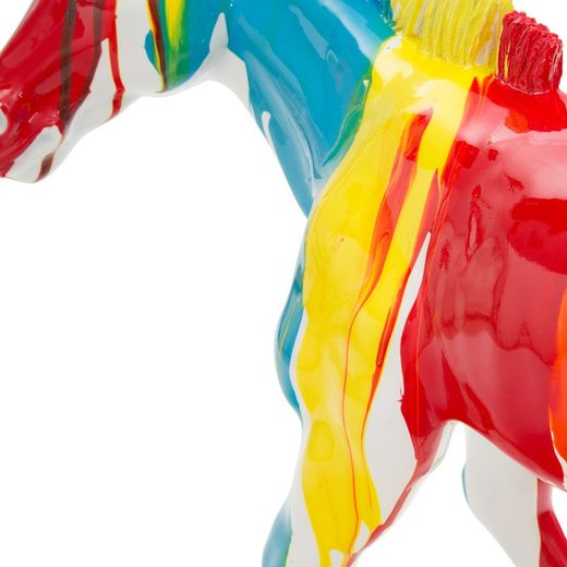 Cheval polyresin multicolore, 75x26x53 cm