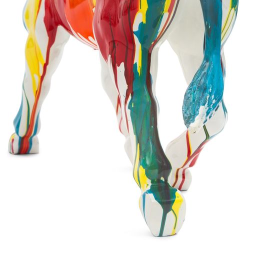 Cheval polyresin multicolore, 75x26x53 cm