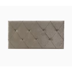 Γκρι Βελούδινο Ρόμβος Capitone Κεφαλάρι, 161x81 cm