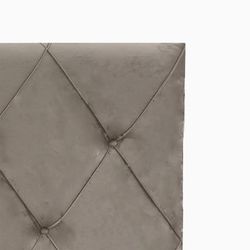 Γκρι Βελούδινο Ρόμβος Capitone Κεφαλάρι, 161x81 cm