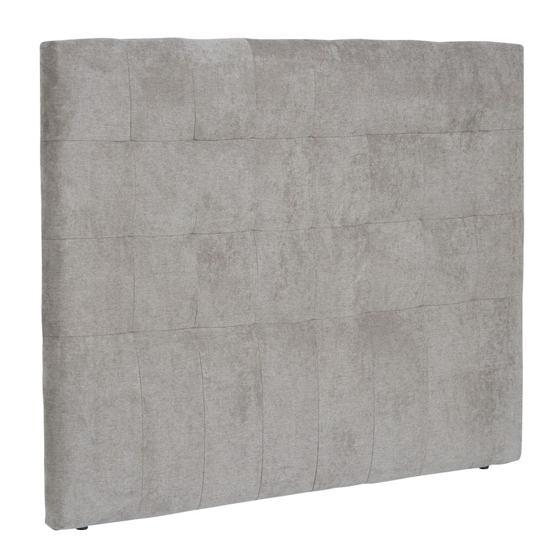 Testata letto 160x120h cm in velluto grigio chiaro - Kaspar