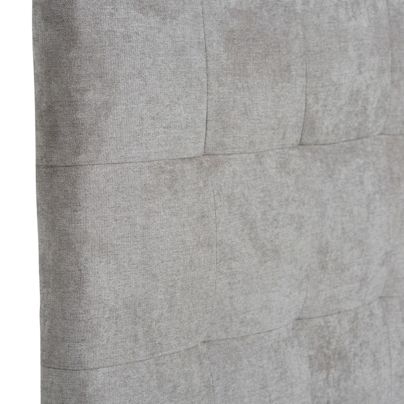 Testata letto 1,60 in tessuto grigio, 165 x 7 x 117 cm — Qechic