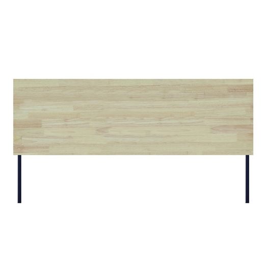Tête de lit double bois naturel/noir et métal, 160 x 36 x 125 cm | Industriel