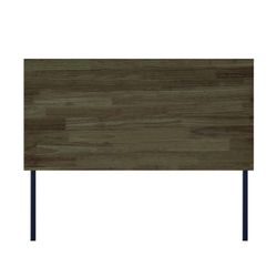 Cabeceira de cama solteiro em madeira natural e metal escura/preta, 100 x 36 x 125 cm | Industrial