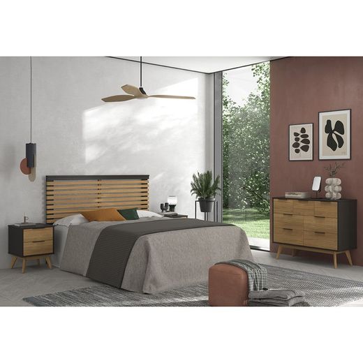 Kopfteil aus Kiefernholz in Bocamina und Natur, 146 x 5 x 100 cm | lavis