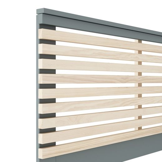 Hoofdbord van grenenhout in groen en naturel, 146 x 5 x 100 cm | Pisco