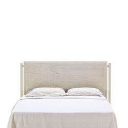 Hoofdeinde van wit/goud metaal en hout, 160 x 6 x 110 cm