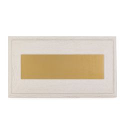 Kopfteil aus Metall und Holz in Weiß/Gold, 160 x 8 x 90 cm | Luxus