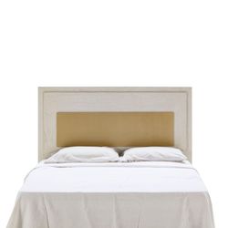 Kopfteil aus Metall und Holz in Weiß/Gold, 160 x 8 x 90 cm | Luxus