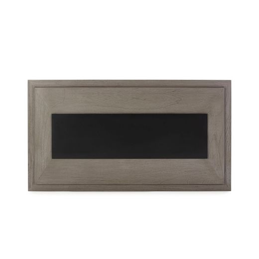 Cabecero de madera y metal gris/negro, 160 x 8 x 90 cm | Lux