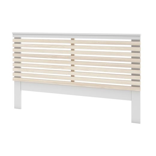 Sänggavel i vit och naturlig furu, 146 x 5 x 100 cm | Campus