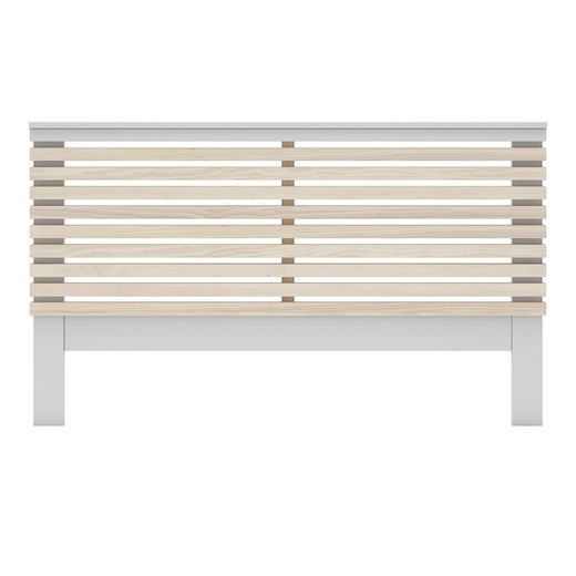 Sänggavel i vit och naturlig furu, 146 x 5 x 100 cm | Campus
