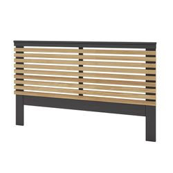 Κεφαλάρι από πεύκο σε φυσικό και μαύρο, 163 x 5 x 100 cm | lavis