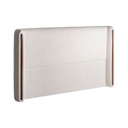 Cabecero de tejido de poliéster en blanco roto, 215 x 22 x 114 cm | Vilde