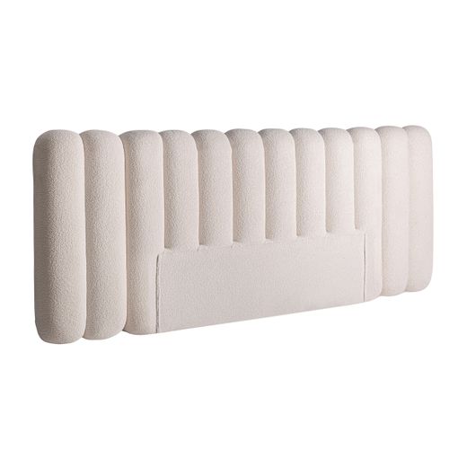 Cabecero de tejido de poliéster en crema , 323 x 17,5 x 115 cm | Mier