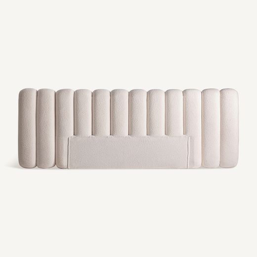 Cabecero de tejido de poliéster en crema , 323 x 17,5 x 115 cm | Mier