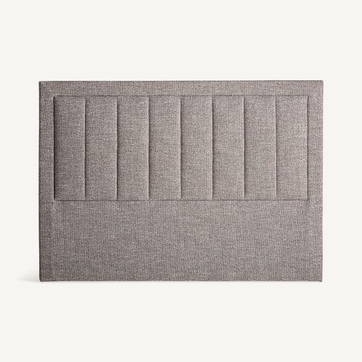 Cabecero de tejido de poliéster en gris jaspeado, 190 x 10 x 133 cm | Ruenes