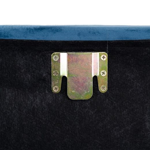 Fluwelen hoofdbord in blauw, 160 x 6 x 60 cm