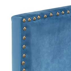 Fluwelen hoofdbord in blauw, 160 x 6 x 60 cm