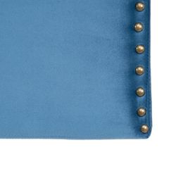 Fluwelen hoofdbord in blauw, 160 x 6 x 60 cm
