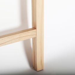 Larvik sänggavel i furu, rotting och sammet i natur, 160 x 3 x 130 cm