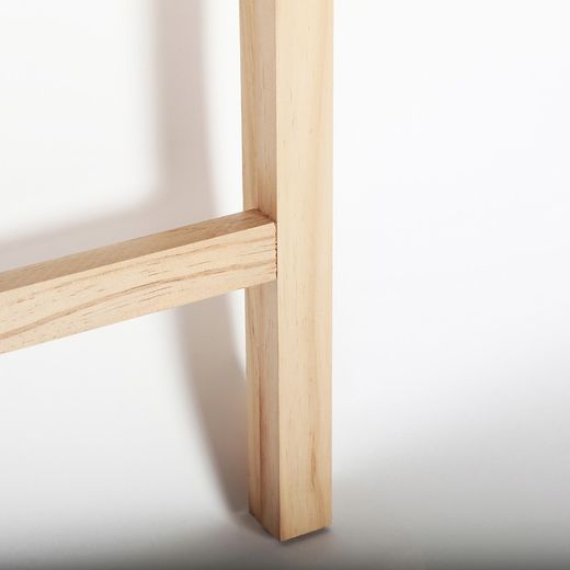 Larvik sänggavel i furu, rotting och sammet i natur, 160 x 3 x 130 cm