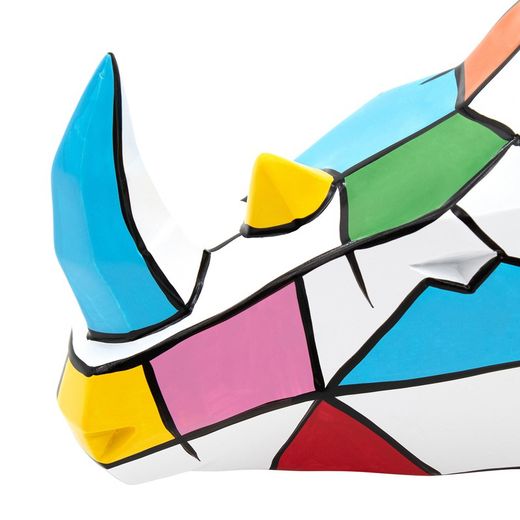 Polyresin wall rhinoceros head figure