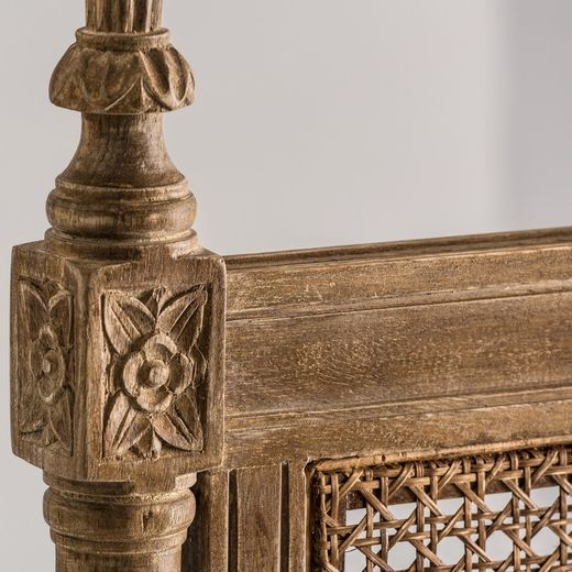 Cabezal de cama de madera de mango 110x5x122 cm | Nargis