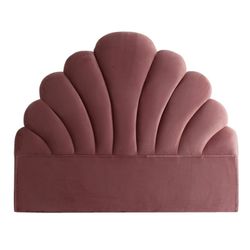 Cabezal terciopelo rosa 160×9×130 cm | Ossera