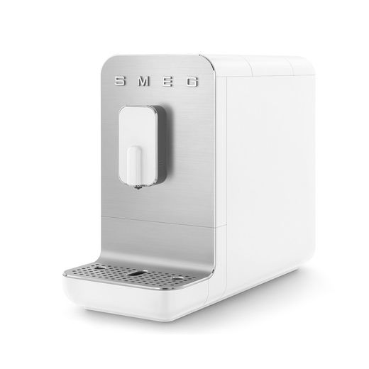 Macchina espresso automatica in plastica e alluminio bianca, 18 x 43,3 x 33,6 cm | Stile anni '50