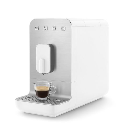 Macchina espresso automatica in plastica e alluminio bianca, 18 x 43,3 x 33,6 cm | Stile anni '50