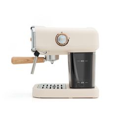 Vit halvautomatisk espressobryggare, 26,9 x 22,6 x 28,6 cm | kai