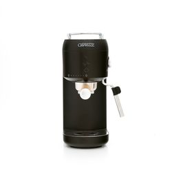Μαύρη ημιαυτόματη μηχανή εσπρέσο με αφρόγαλα, 36,8 x 12,2 x 30,3 cm | Χικάρι