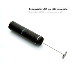 Μαύρη ημιαυτόματη μηχανή εσπρέσο με αφρόγαλα, 36,8 x 12,2 x 30,3 cm | Χικάρι