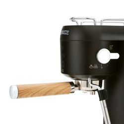 Μαύρη ημιαυτόματη μηχανή εσπρέσο με αφρόγαλα, 36,8 x 12,2 x 30,3 cm | Χικάρι