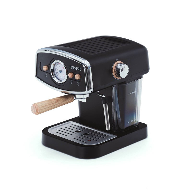 selecteer Clam nikkel Zwarte halfautomatische espressomachine, 26,9 x 22,6 x 28,6 cm | kai —  Qechic