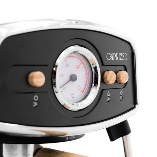 Svart halvautomatisk espressomaskin, 26,9 x 22,6 x 28,6 cm | kai