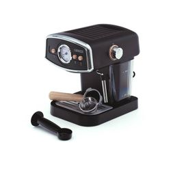 Svart halvautomatisk espressomaskin, 26,9 x 22,6 x 28,6 cm | kai