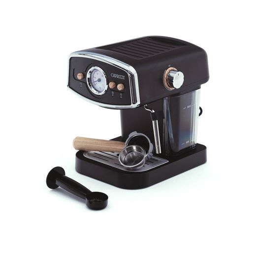 Svart halvautomatisk espressomaskin, 26,9 x 22,6 x 28,6 cm | kai