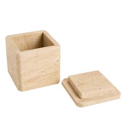 Beige travertine marble 4-piece bathroom set | Travertine