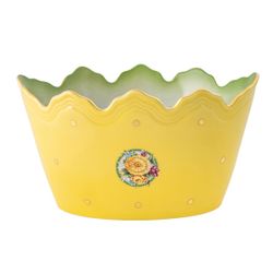 Grand vase en porcelaine multicolore, 27,7 x 21,1 x 15,7 cm | Hérança
