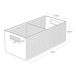 Boîte à légumes vierge en ABS, 15,3 x 32 x 12,2 cm | La tour