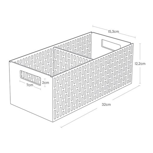 Boîte à légumes vierge en ABS, 15,3 x 32 x 12,2 cm | La tour