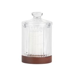 Badkamerset van glas en acacia, 4-delig | Triton