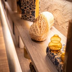 Große Steingutkiste in Sand, 42,2 x 15,2 x 14 cm | Nüsse